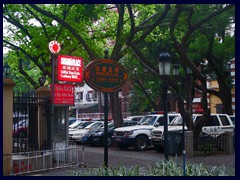 Shamian 5 Jie road. Note the large number of police cars parked here.